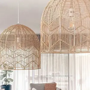Eco-Friendly Vietnam <b>Rattan</b> <b>Pendant</b> Light Decorative Handwoven Lighting Fixture for Cozy Interiors - Product Image 4