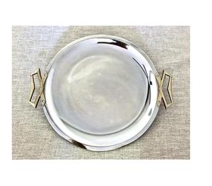 Rectangle Serving Tray Metal Decorative Tray Serving Platter Dish Galvanized Iron Metal <b>Handles</b> for Drinks <b>Bar</b> Table Center - Product Image 5