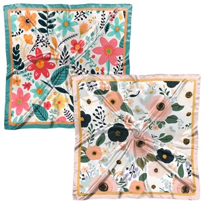 Premium Ethnic Silk <b>Scarf</b> with Floral Pattern <b>Long</b> Length Skin Friendly Material-Minimalist Design Elegant Layers Price - Product Image 4