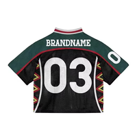 Offre Spéciale Sublimation surdimensionné Boxy T-Shirt coupe ample col en V maillot de football américain rétro football Streetwear fait maille