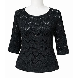 Suéter de Mujer, Diseño de Crochet, Última Moda, Casual, 100% Algodón, Bordado Sólido, Manga Larga, Estilo Hecho a Mano, Corte Regular - Product Image 3