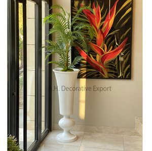 Elegant Look Aluminum Flower <b>Vase</b> Glossy Gold Finishing Metal <b>Vase</b> With Attractive Base for Table <b>Decoration</b> for Sale - Product Image 5