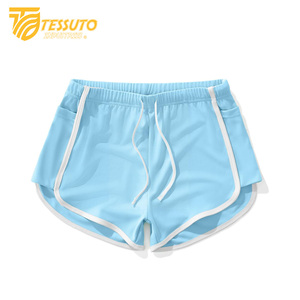 Haute qualité hommes et femmes Gym Fitness athlétique Shorts de course séchage rapide respirant maille rayé fermeture éclair poches plaine teint - Product Image 5