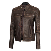 Veste de moto en cuir de style classique pour femmes, taille plus, motif uni élégant, doublure en lin/nylon/coton, automne