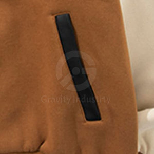 Blouson universitaire d'hiver personnalisé avec logo sur le col et devant, écologique, respirant, haute qualité, faible MOQ, pour homme, vêtement d'extérieur - Product Image 6