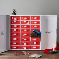 Calendrier de l'avent vide personnalisé en gros pour Noël 2025, boîte-cadeau de haute qualité en matériaux recyclés, boîtes surprises mystère