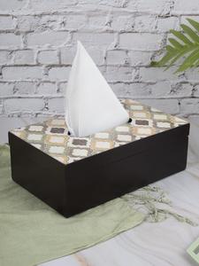 wooden mina tissue box <b>for</b> bathroom decor wooden meena <b>printed</b> tissue box <b>for</b> <b>bedroom</b> wooden meena tissue box handmade gift item - Product Image 5