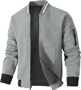 Blouson aviateur professionnel à col montant extérieur pour hommes, imperméable et respirant, avec logo personnalisé et fermeture éclair - Product Image 2