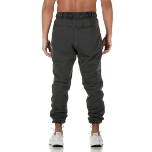 Men's Custom <b>Cotton</b> Fleece Stacked Pants Acid Wash Flare Sun Faded Sweatpants with for <b>Raw</b> Hem Cut Edge and Casual Lace - Product Image 6