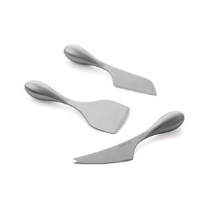 Service à fromage de qualité export 4 pièces ustensiles de cuisine de table en acier inoxydable faits à la main avec poignée en bambou plaqué cuivre argenterie - Product Image 5