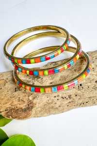 ชุดกำไลแก้วโลหะทองแดงเครื่องประดับแฟชั่นงานแฮนด์เมดดีไซน์ใหม่ทำมือชุบสแตนเลสด้วยเพชร - Product Image 4