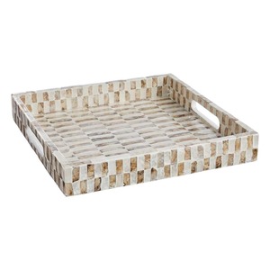 Plateau rond en nacre rectangulaire écologique personnalisé OEM Décoration de table Plats du Vietnam - Product Image 4