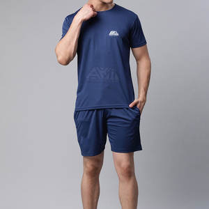 Winter Street Wear Casual <b>Men's</b> Wholesale <b>T</b>-<b>Shirt</b> & <b>Shorts</b> Set with Customized Logo Solid Pattern Eco-Friendly Knee Length - Product Image 4