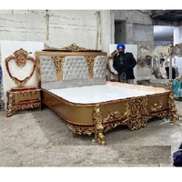 Muebles de Dormitorio Modernos de Lujo en Madera de Teca Ajustables y Ecológicos para Villas con Detalles Tallados a Mano