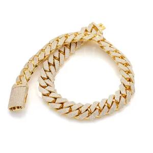 À la mode unisexe luxe argent cubain lien chaîne D couleur VVS clouté diamant testeur vérifier Moissanite pour mariage - Product Image 2