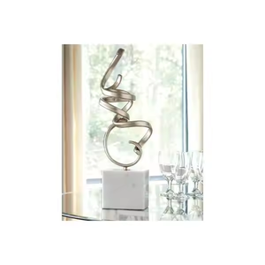 Sculpture en métal abstraite moderne pour la maison et l'hôtel Décoration de table de bureau Nouvelle nouvelle occasion de mariage - Product Image 2