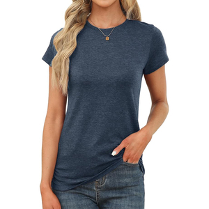 Camisetas de Mujer Lisas y Casuales, Venta al por Mayor, Impresión Digital Personalizada, 100% Algodón, Ecológicas, Transpirables y Personalizables - Product Image 1