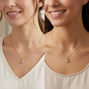 จี้คริสตัลควอตซ์เงินแท้ 925 พร้อมกรอบเงินชุบทองรูปทรงกลม ของขวัญสำหรับทำเครื่องประดับ - Product Image 6