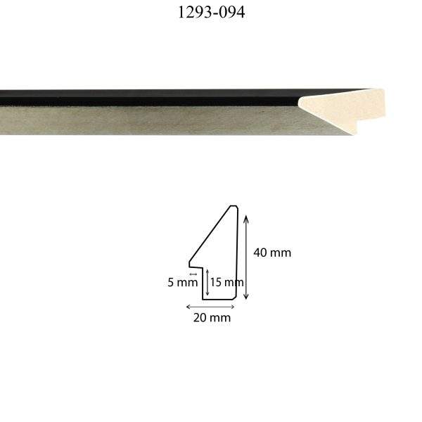 Silver and black finish