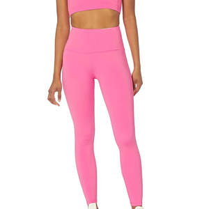 Elastic Waist Yoga <b>Leggings</b> Seamless Elastic Waist <b>Women</b> Yoga <b>Leggings</b> Light Weight Solid Color <b>Women</b> <b>Legging</b> For Adults - Product Image 1