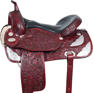 Silla de Montar Inglesa de Cuero Genuino de Gamuza Duradera de DD Leather, para Carreras de Caballos y Estilo Western, Originaria de la India - Product Image 1