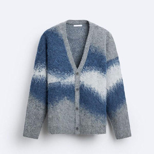 Cárdigan para hombre, ajuste cómodo, tejido suave, cálido, manga larga, atuendo informal, cárdigan para hombre, atuendo diario elegante - Product Image 1