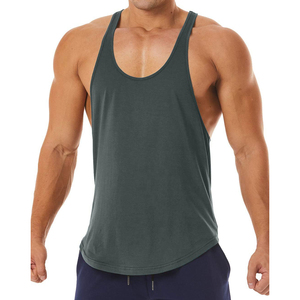 Custom Logo High Quality Custom Wholesale Men's <b>Tank</b> <b>Tops</b> Cut Muscle Gym Stringer <b>Top</b> Polyester <b>Workout</b> - Product Image 2