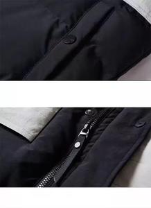 Chaqueta Acolchada Ligera Blanca para Hombre con Cierre de Cremallera, Cuello Alto, Impermeable, Abrigo de Invierno para Clima Frío al Aire Libre - Product Image 6