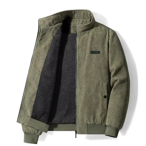2026 High Quality <b>Men</b>’s <b>Jacket</b> Sherpa Lined <b>Corduroy</b> Winter <b>Jacket</b> Ribbed Cotton Blend Fleece Bomber <b>Jackets</b> Casual Outdoor Wear - Product Image 6