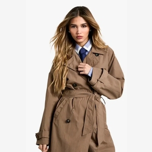 Abrigo de lana vintage grueso y suave personalizable para mujer con cinturón - Product Image 5