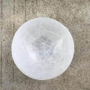 สินค้ามาใหม่ ชามเซเลไนต์ควอตซ์คริสตัลธรรมชาติ งานฝีมือแกะสลักสวยงาม เป็นมิตรกับสิ่งแวดล้อม ปรับแต่งได้ ใช้สำหรับเสิร์ฟ พร้อมอัญมณี - Product Image 1