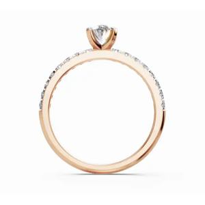 แหวนเพชรทรงรีเม็ดเดี่ยวสุดหรู 0.540 กะรัต ทอง 9 กะรัต 14 กะรัต 18 กะรัต ผลิตจากเพชรเลี้ยงในห้องปฏิบัติการ ขายส่งจากผู้ผลิต OEM - Product Image 4