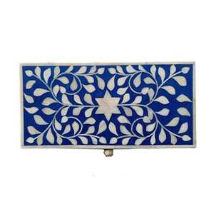 Boîte à bijoux élégante en incrustation d'os, écologique, fabriquée à la main en Inde, taille et couleur personnalisables, MOQ de 50 pièces, boîte cadeau de rangement idéale - Product Image 1