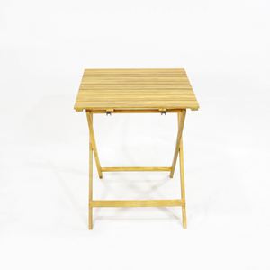 Juego de café Artex Dong Thap de 3 con dos sillas de madera de acacia natural y una mesa de madera de acacia rectangular a juego - Product Image 6