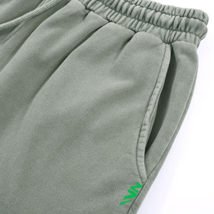 Nueva tendencia Pantalones cortos deportivos personalizados Hombres Diseñador Streetwear Lona 100% Algodón Sólido Transpirable Secado rápido Ecológico High Street - Product Image 3