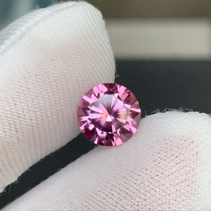 5 Carat Exclusive Round Brilliant Cut Pink <b>Moissanite</b> VVS1 Lab-Grown Fancy <b>Loose</b> Gemstone 11.5mm A. U. Gems for Jewelry - Product Image 1