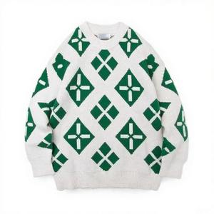 เสื้อไหมพรมผู้ชายแบบถักทอ  ตกแต่งโลโก้ตามสั่ง  แฟชั่นฤดูใบไม้ร่วงฤดูหนาว  ขายส่งคุณภาพสูง ผลิตตามสั่ง - Product Image 2