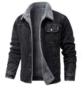 Veste en fourrure pour homme en gros, veste universitaire en cuir véritable sur mesure, col montant, lettre, uni, teinture unie, fermeture éclair pour l'hiver, moto - Product Image 3