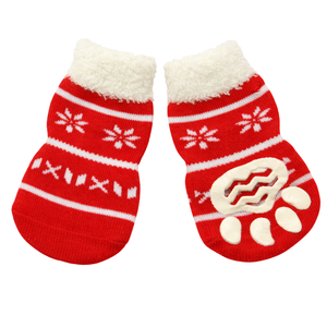 Chaussettes antidérapantes roses pour chien avec semelle antidérapante, douces et extensibles, protection des pattes pour les sols intérieurs - Product Image 4