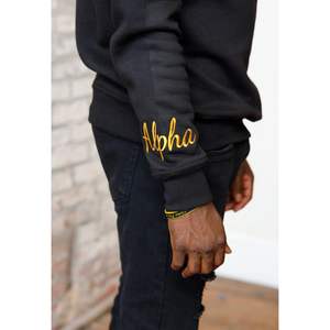 HBCU Alpha Chenille Sweat Éduqué Broderie Lettre Grecque Vêtements Ras Du Cou Pull Classique Polaire Coton Lourd - Product Image 2