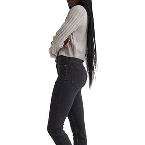 Bajo MOQ Proveedor de mezclilla Skinny Ladies Jeans Pantalones de mezclilla de mujer casuales personalizados Pantalones de mujer de cintura alta - Product Image 3