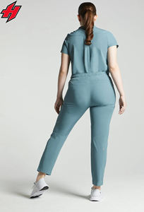 Uniformes chirurgicaux unisexes d'hôpital Uniformes médicaux de spa Ensembles d'allaitement à manches courtes de pharmacie Uniformes hauts + pantalons Vente en gros - Product Image 2