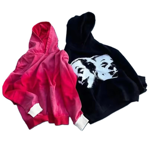 Pull à capuche surdimensionné en molleton d'hiver 100% coton de haute qualité unisexe Style délavé au soleil Tendance Logo personnalisé Impression DTG - Product Image 4