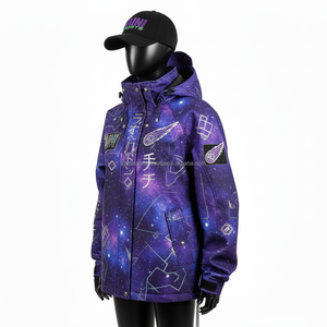 Galaxy <b>Purple</b> Softshell <b>Women</b> <b>Jacket</b> Premium 320 GSM Fabric Custom Embroidery Logo Heat Transfer Print <b>Women</b> Softshell <b>Jacket</b> - Product Image 4