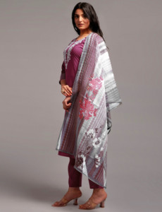 New Designer Exclusive Traditional Designer Wine Color <b>Kurta</b> Set Kurti Pant with Fancy Dupatta for Beautiful Women for Festival - Product Image 2