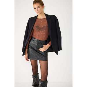 Blusa de manga larga con pedrería - Product Image 1