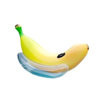 Marazual Kommerzielles Gelbes Bananen-Schlauchboot für Outdoor-Schwimmbäder, Schwimmende Wasserpark-Anlage aus Kunststoff