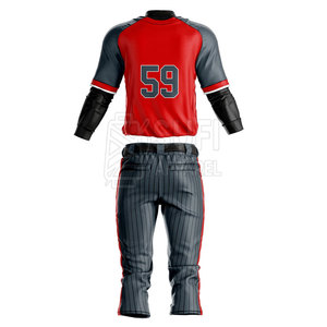 Uniforme de Béisbol Personalizado de Alto Rendimiento para Hombre en Tela Transpirable de Poliéster con Colores Personalizados, Logotipo del Equipo, Nombre y Número - Product Image 2