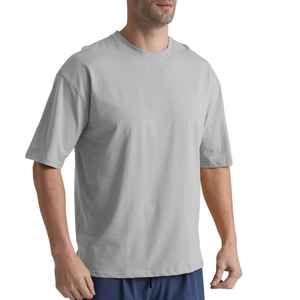 เสื้อทีเชิ้ตจีเอสเอ็ม350ว่างเปล่าสำหรับผู้ชายเสื้อผ้า100% คอตตอนไซส์ใหญ่โชว์ไหล่ - Product Image 4