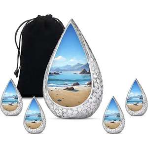 โกศเผาศพสำหรับผู้ใหญ่ขี้เถ้าโกศโลหะอลูมิเนียมสำหรับเผาเถ้ากระดูกสไตล์ตะวันตกจากอินเดีย - Product Image 2